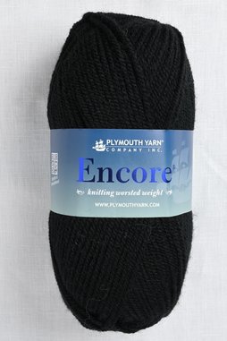 Image of Plymouth Encore Worsted 217 Black