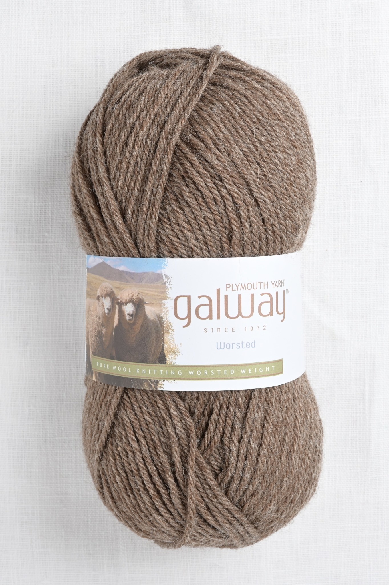 Plymouth Galway Worsted 711 Brown Heather Wool and Company Fine Yarn