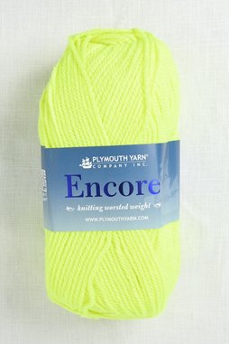 Image of Plymouth Encore Worsted 476 Neon Yellow