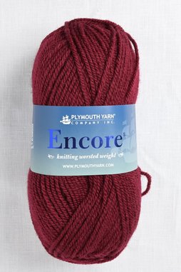 Image of Plymouth Encore Worsted 999 Deep Burgundy