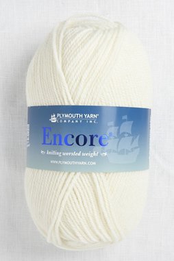 Image of Plymouth Encore Worsted 146 Winter White