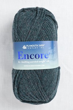 Image of Plymouth Encore Worsted 670 Dark Greenfrost Mix