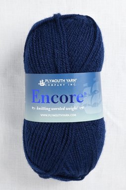 Image of Plymouth Encore Worsted 848 Navy Blue
