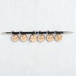 Image of Katrinkles Wood Stitch Markers, Increase/Decrease