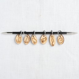 Image of Katrinkles Wood Stitch Markers, Cats