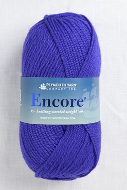 Image of Plymouth Encore Worsted 1384 Bright Purple
