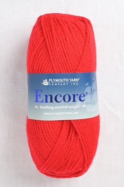 Image of Plymouth Encore Worsted 1386 Christmas Red