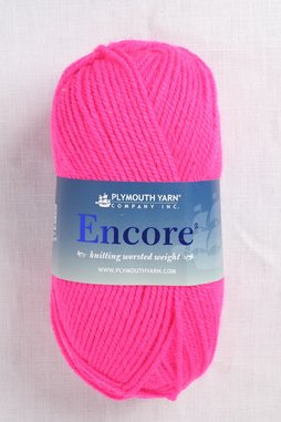 Image of Plymouth Encore Worsted 478 Neon Pink