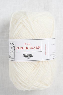Image of Rauma 3-Ply Strikkegarn 100 White