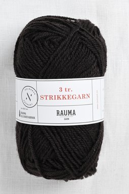 Image of Rauma 3-Ply Strikkegarn 110 Sheep Black