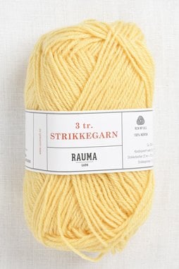 Image of Rauma 3-Ply Strikkegarn 120 Light Yellow