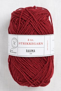 Image of Rauma 3-Ply Strikkegarn 128 Wine Red