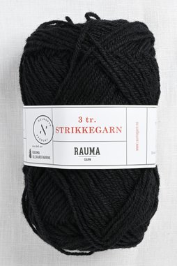 Image of Rauma 3-Ply Strikkegarn 136 Black