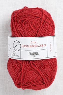 Image of Rauma 3-Ply Strikkegarn 144 Dark Red