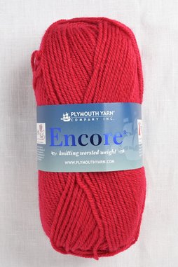 Image of Plymouth Encore Worsted 475 Stitch Red