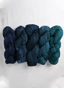 Image of Malabrigo Worsted 702 Paris Teal Set of 5 Full Size Skeins