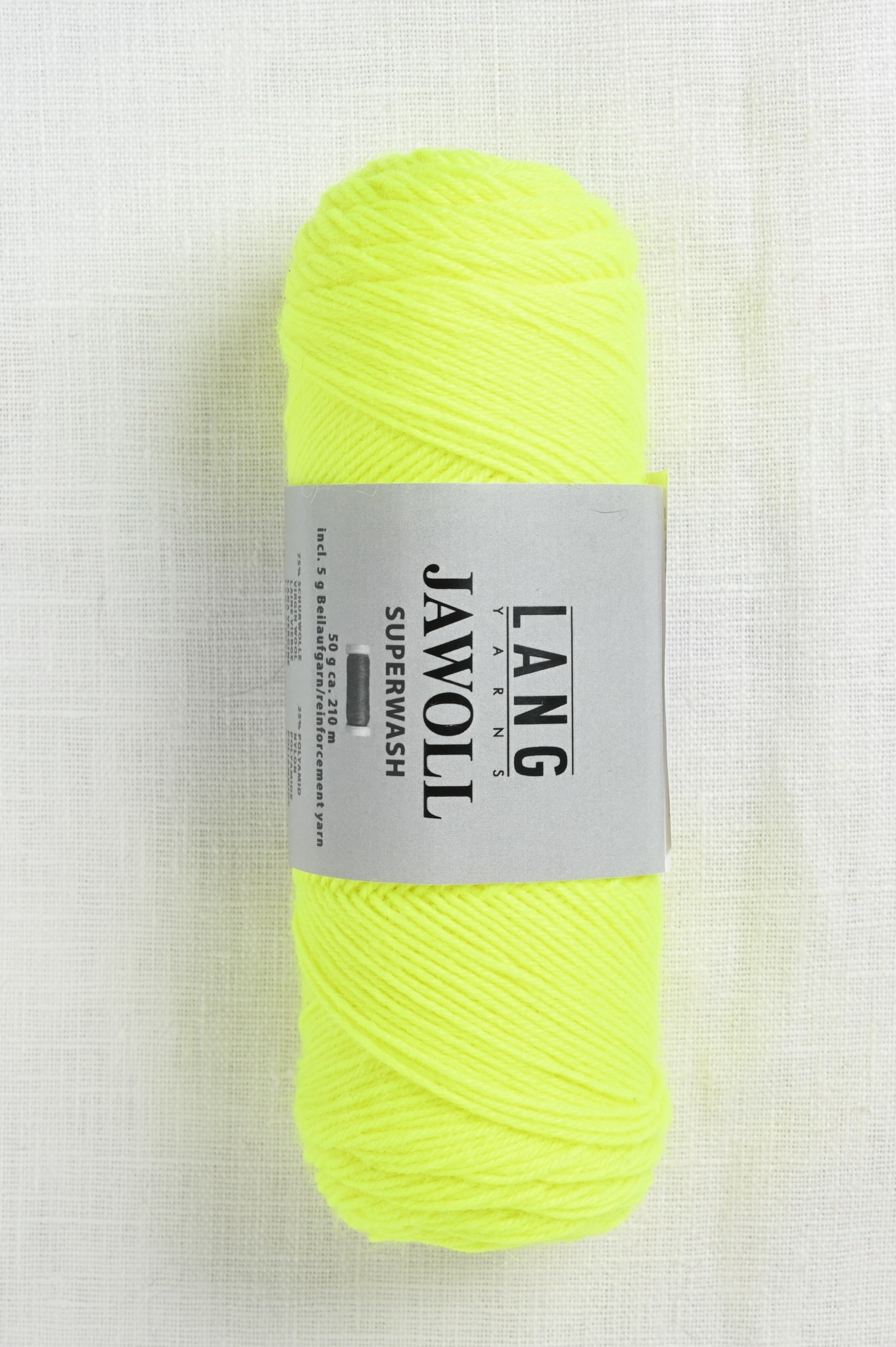 Lang Jawoll 313 Fluorescent Yellow - Wool and Company Fine Yarn