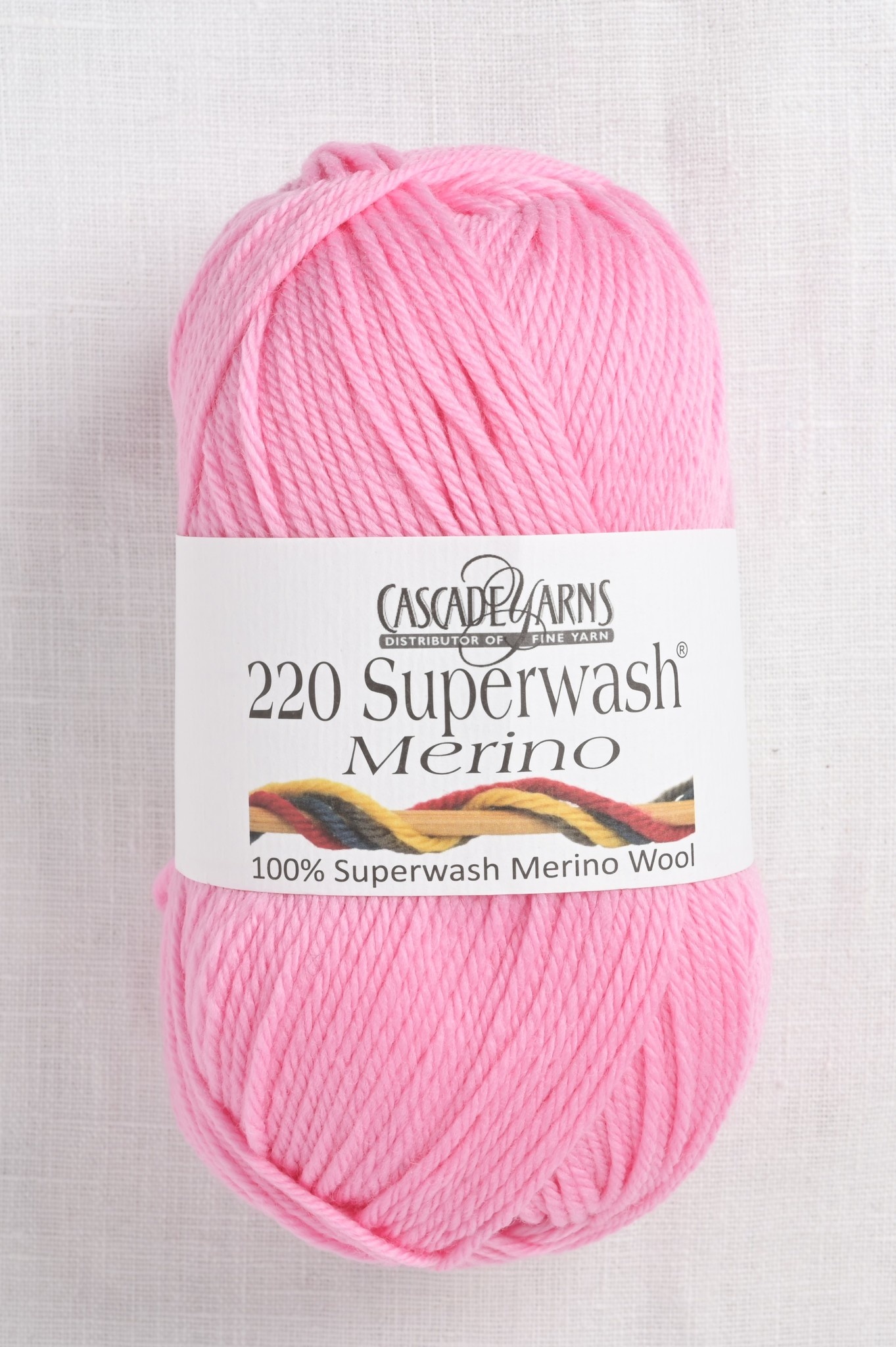 Cascade 220 Superwash Merino 24 Candy Pink Wool and Company Fine Yarn