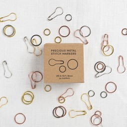 Image of Cocoknits Precious Metal Stitch Markers, Assorted Gold, Silver, Copper