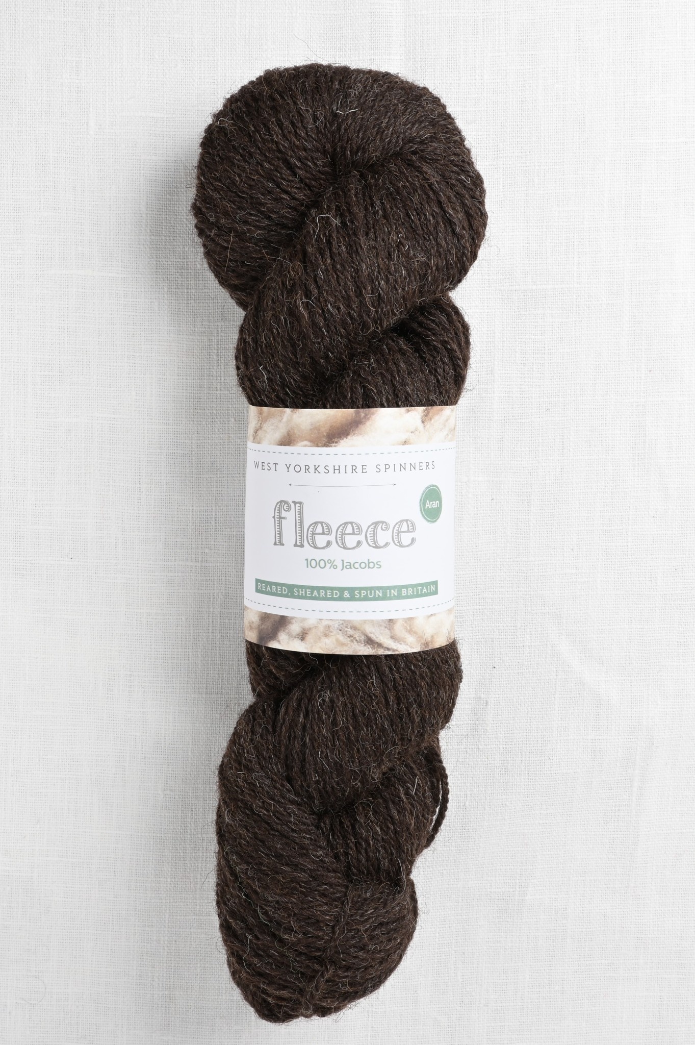 WYS Fleece 100 Jacobs Aran 007 Brown/Black (Undyed) Wool and Company