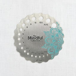 Image of KnitPro (Knitter's Pride) Mindful Collection Sterling Silver Plated Needle Gauge