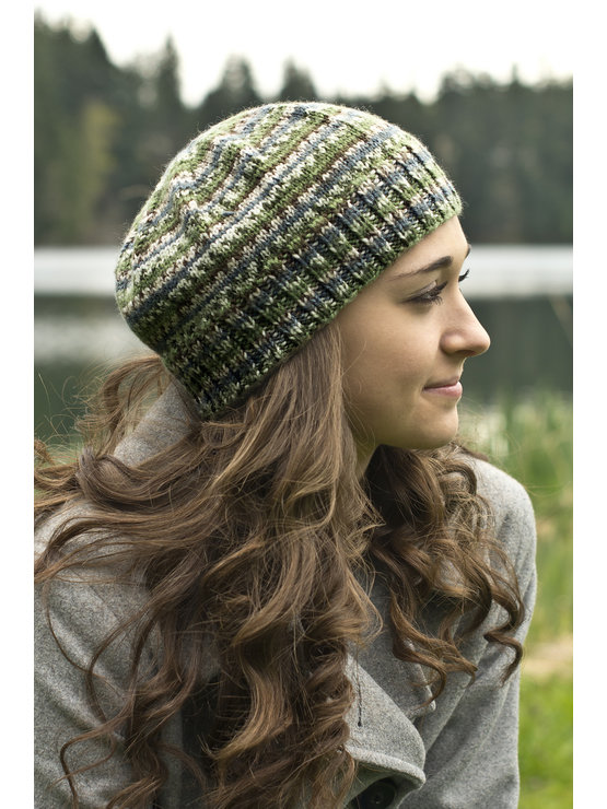 Striped Stocking Cap Wool and Company Fine Yarn