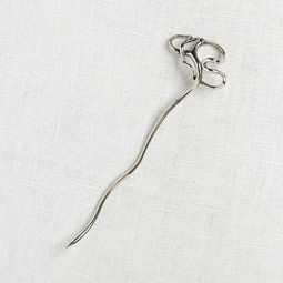 Image of JUL Designs Wild Grape Tendril Shawl Stick, White Brass