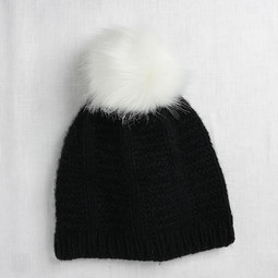 Image of Faux Fur Pom Pom Snow, Snap Closure