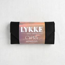Image of Lykke Cypra Copper 3.5" Interchangeable Circular Needle Set, Black Vegan Suede Case