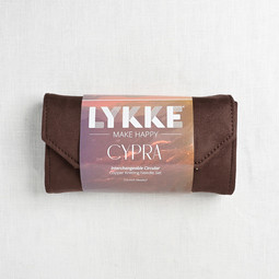 Image of Lykke Cypra Copper 3.5" Interchangeable Circular Needle Set, Brown Vegan Suede Case
