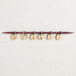 Image of Katrinkles Wood Sock Instruction Stitch Markers, 6 ct.