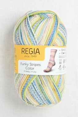 Image of Regia 4-Ply 3792 Jade and Blue (Funky Stripes)