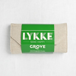 Image of Lykke Grove 3.5" Interchangeable Circular Needle Set, Beige Jute Case