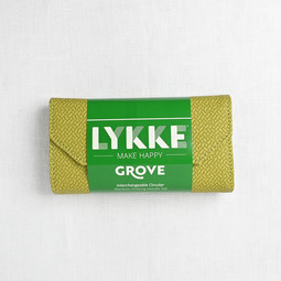 Image of Lykke Grove 3.5" Interchangeable Circular Needle Set, Green Basketweave Case (Limited Edition)
