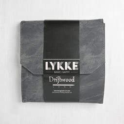 Image of Lykke Driftwood Long Interchangeable Circular Needle Set, Grey Denim Case