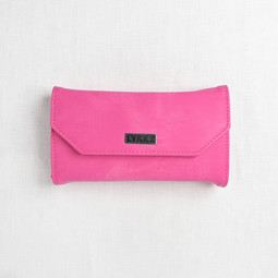 Image of Lykke Blush 3.5" Interchangeable Circular Needle Set, Fuchsia Denim Case
