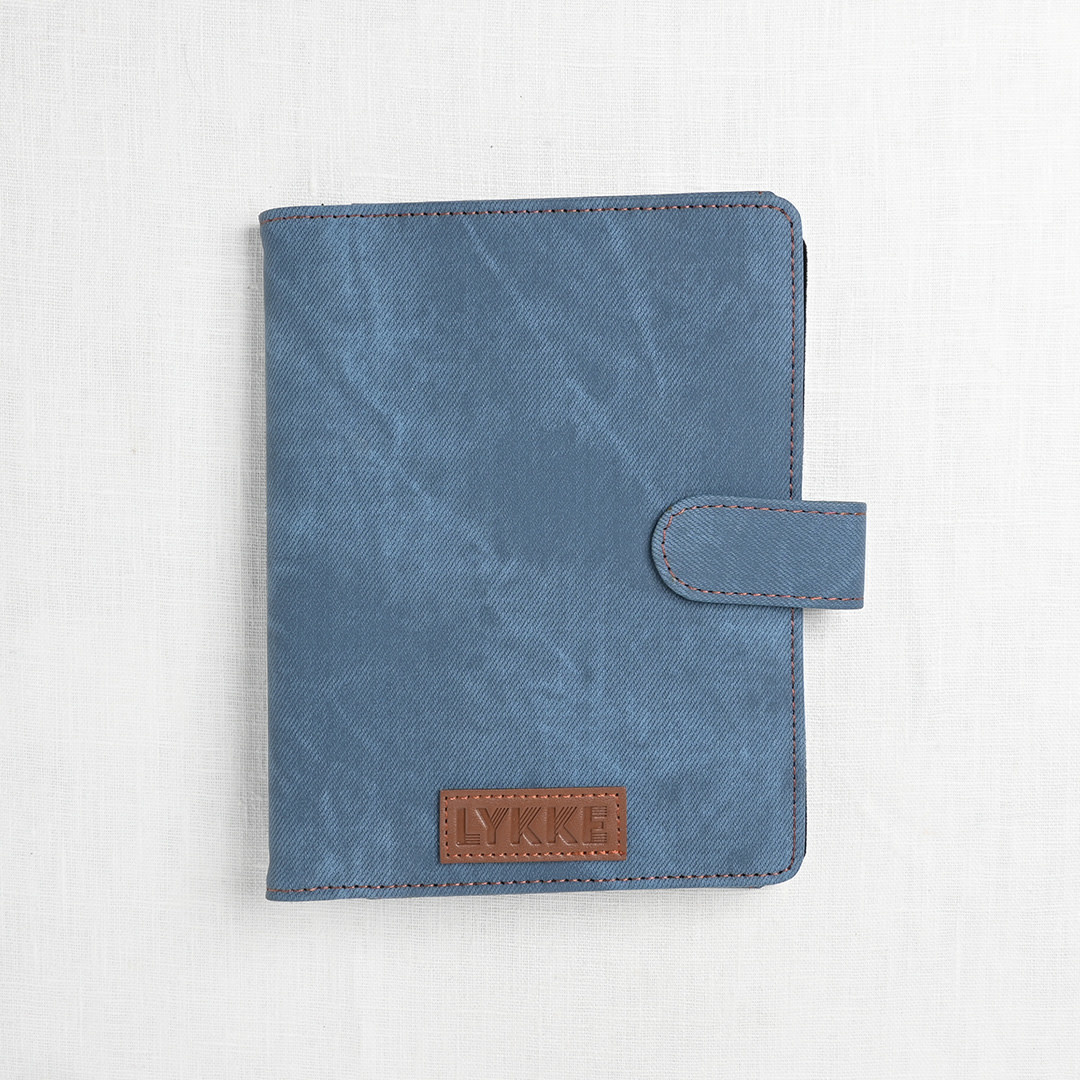 Lykke Indigo 6" Double Point Needle Set, US 0-5, Blue Denim Case