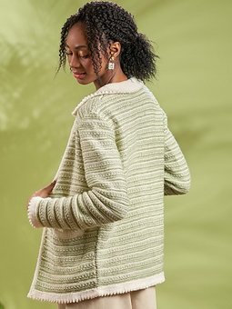 Image of Piper Blurred Stripes Picot Cardigan