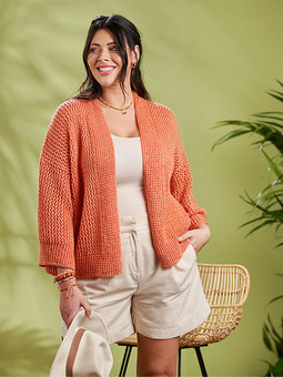 Image of Allegra Bamboo Stitch Border Lace Jacket