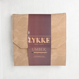 Image of Lykke Umber Long Interchangeable Circular Needle Set, Umber Denim Case