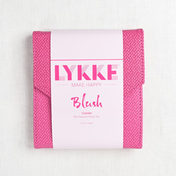 Image of Lykke Blush 6" Crochet Hook Set, Fuchsia Basketweave Case