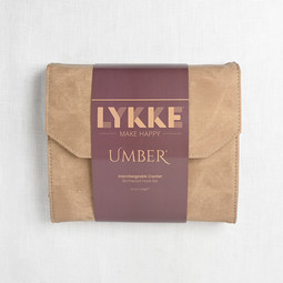 Image of Lykke Umber 6" Interchangeable Crochet Hook Set, Umber Denim Case