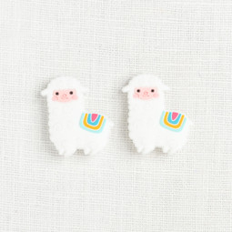 Image of Fox & Pine Stitch Stoppers, White Llama