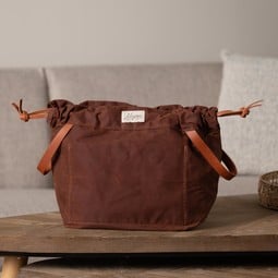 Image of Magner Knitty Gritty Original Project Bag Saddle Brown