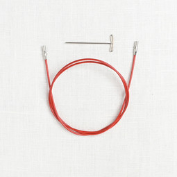 Image of ChiaoGoo Twist Red Interchangeable Cable, Small (fits US 2.5-8 needles)