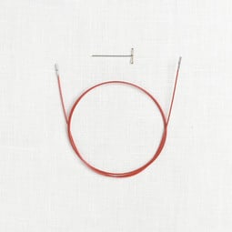 Image of ChiaoGoo Twist Red Interchangeable Cable, Mini (fits US 000-1.5 needles)