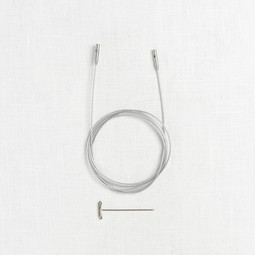 Image of ChiaoGoo SWIV360 Silver Interchangeable Cable, Small (fits US 2.5-8 needles)