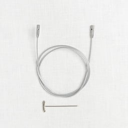 Image of ChiaoGoo SWIV360 Silver Interchangeable Cable, Large (fits US 9-15 needles)