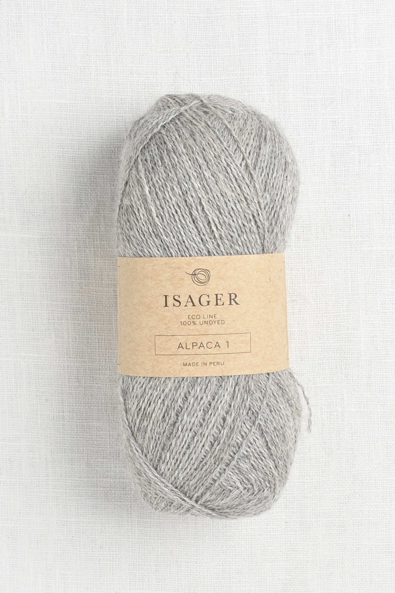 Isager Alpaca 1 E3S Medium Grey Heather Undyed - Wool and Company Yarn