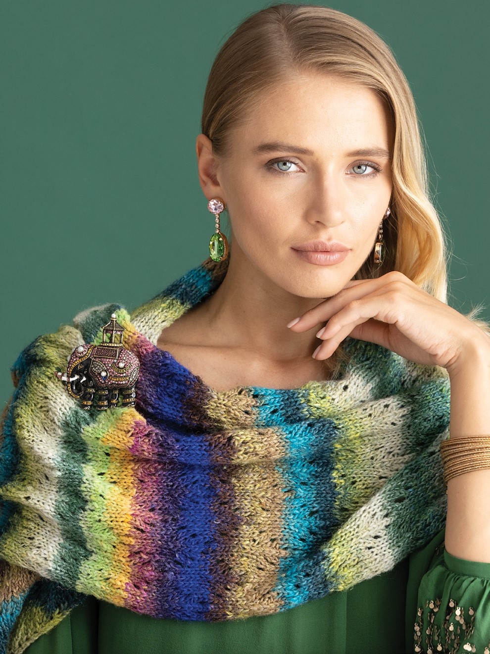 24 Peacock Wrap Wool and Company Fine Yarn